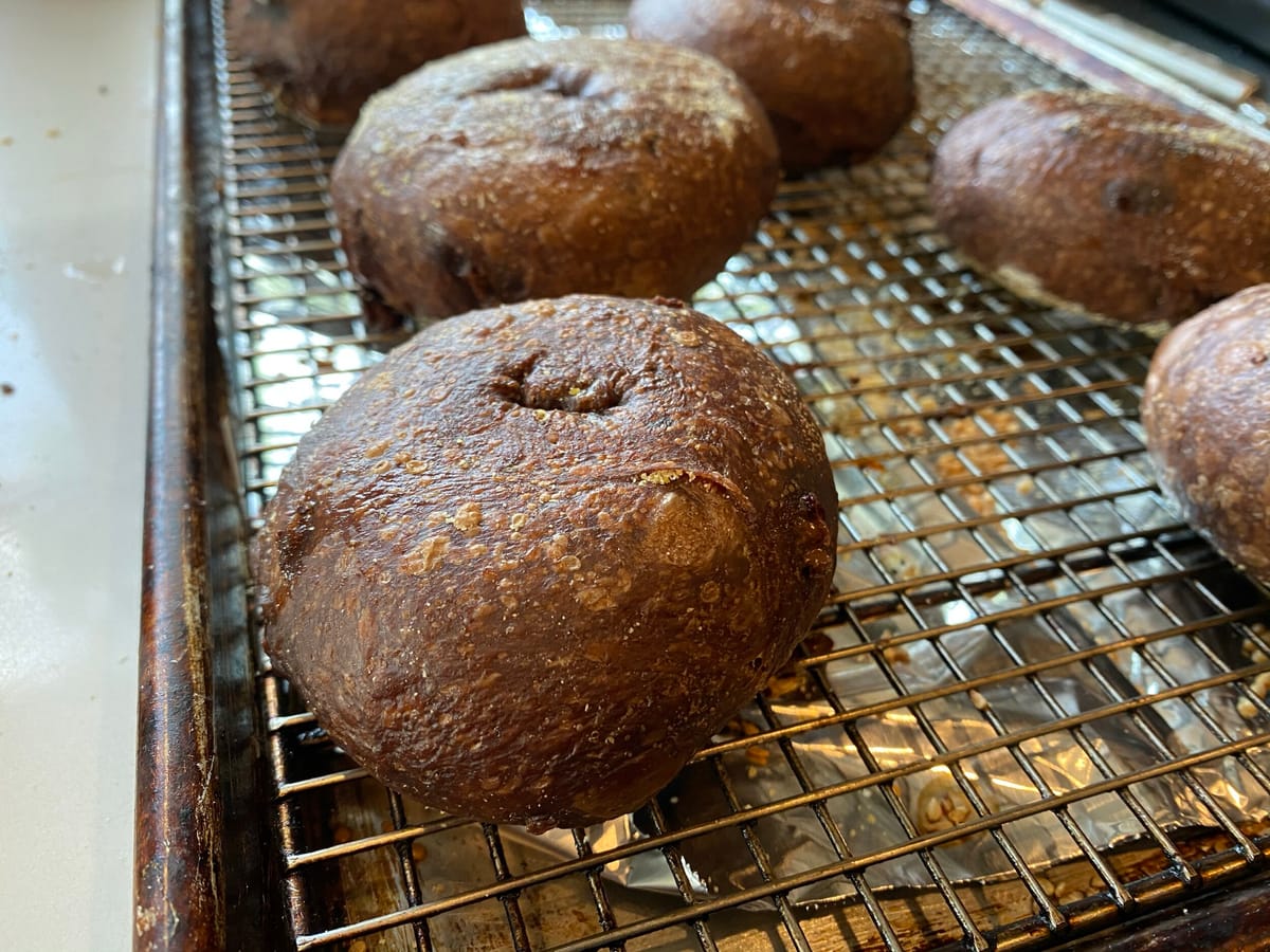 Chocolate Chocolate Chip Bagels