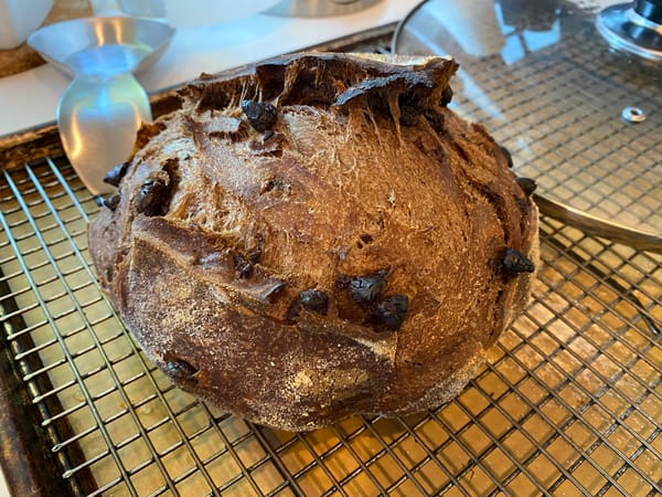 Chocolate Chocolate Chip Sourdough Bread